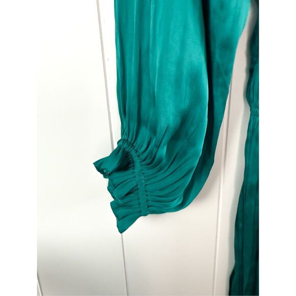 Anthropologie Current Air $138 Alyce Mini Dress Turquoise Blue Green Ruched XSP - Picture 8 of 12